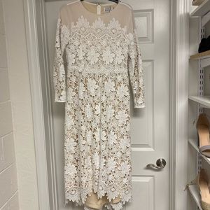 NWT dainty jewells cream lace high low dress